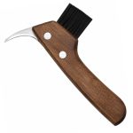 Wooden Handle Hoof Pick with Brush